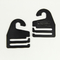 Logo personalizzato Black PP/PE Plastic Tie Hangers Tag 6*9cm Dimensione